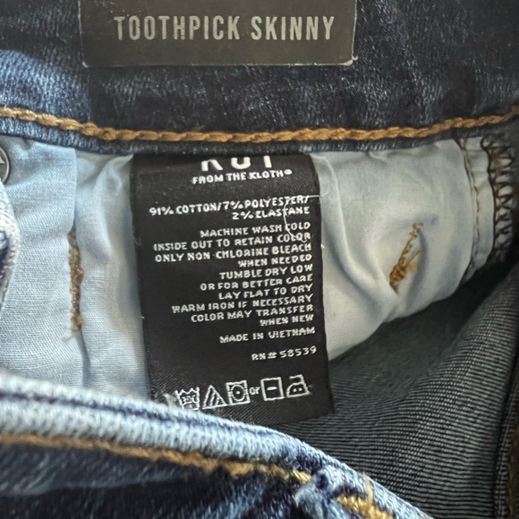 Kut from the Kloth Dark Blue toothpick skinny Jeans - Picture 4 of 4